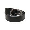Urban Classics Small Ring Buckle Belt, Black/Silver, L