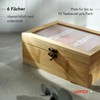 wenco 555128 Tea Box, 6 Compartments, Bamboo Tea Storage, Tea