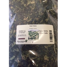 OliveNation Dried Kale Flakes, Chopped Kale Leaves, Superfood, Non-GMO, Gluten Free, Kosher, Vegan - 8 ounces