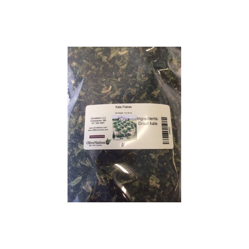 OliveNation Dried Kale Flakes, Chopped Kale Leaves, Superfood, Non-GMO, Gluten