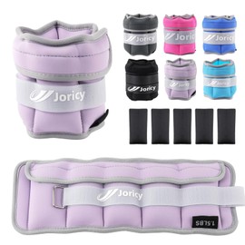 Adjustable Ankle Weights for Women Men Kids 1-6 LBS 1 Pair Wrist Leg Arm Weights with Removable Weight, Strength Training Weight for Jogging, Walking, Running, Fitness, Gym Workout, Purple