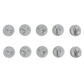 War World Gaming 25 mm Round Fantasy Forest Bases x10 Resin for Tabletop Miniatures & Figures