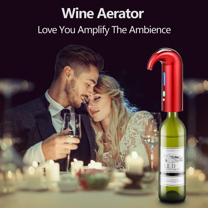 Higfra Electric Wine Aerator Pourer, Wine Decanter Pump Dispenser Set