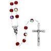 Red and Silver Rosary | Beautiful Glass Beads | Religious