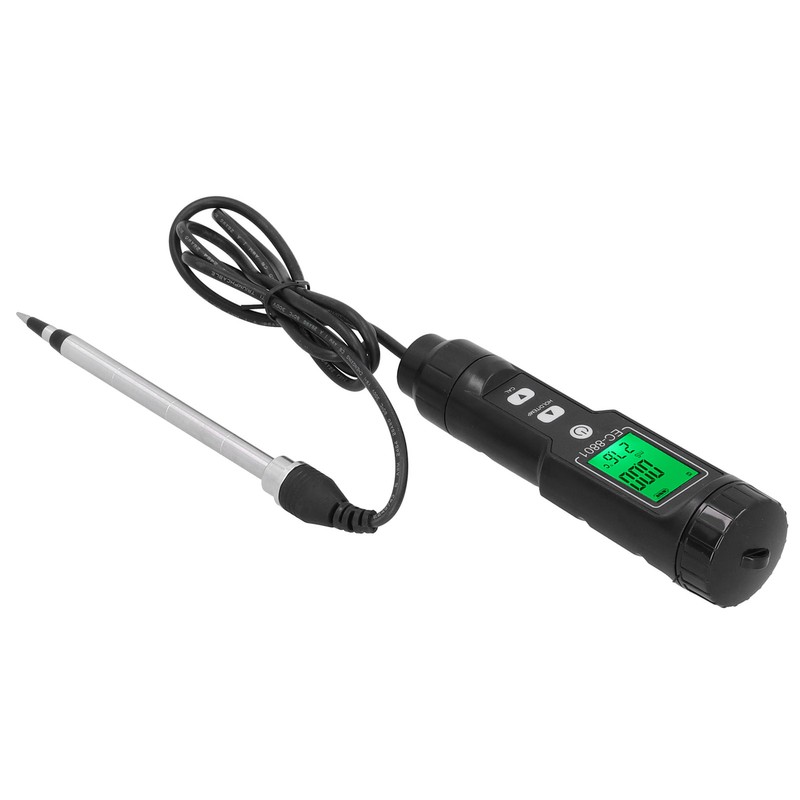 Soil EC Temperature Tester with Backlight Portable Conductivity Meter Hydroponics