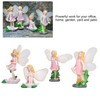 4Pcs Flower Fairies Figurines Statue Garden Home Ornament Resin Model