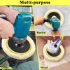 Tallew 8 Pcs 6 Inch Wool Buffing Polishing Pads Hook