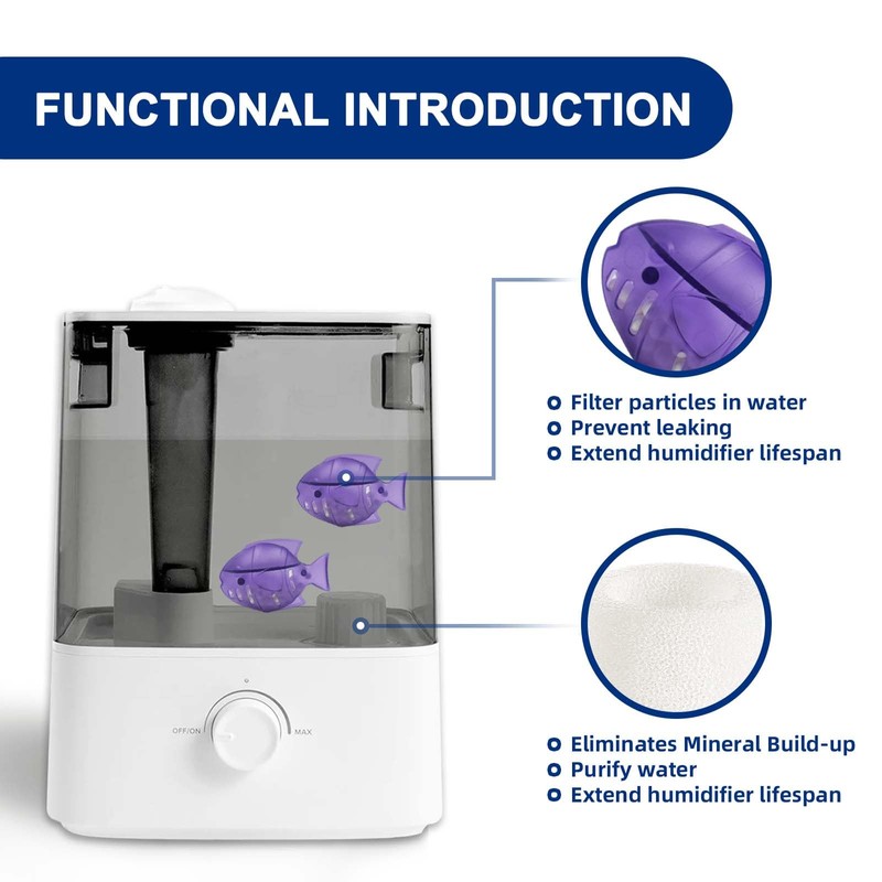 Top-Fill Humidifier Replacement Filter Compatible with Levoit Dual150 Dual200S Classic160