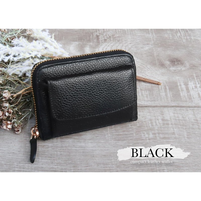 SIMPLING Mini Wallet, Women's, Genuine Leather, Skimming, Compact, Coin Purse,