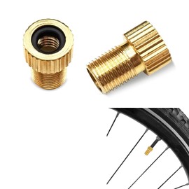 2pcs Presta to Schrader Bike Pump Valve Adaptor Converter,Bike Bicycle Pump Adapter Valve Copper Adapter,Bike Pump Adaptor with Rubber Inner Ring,Adapter for Bike Tire Inflator Air Pump Compressor
