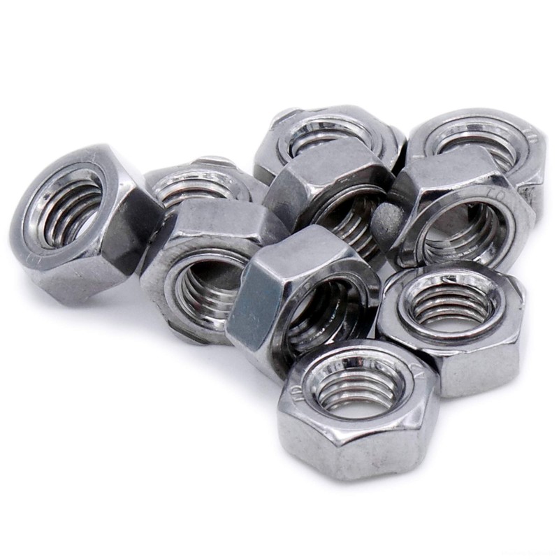 M4 (4mm) Weld Nut (Hex) - Stainless Steel (A2) (Pack