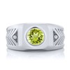 Gem Stone King Men's 925 Sterling Silver Gemstone Birthstone Ring