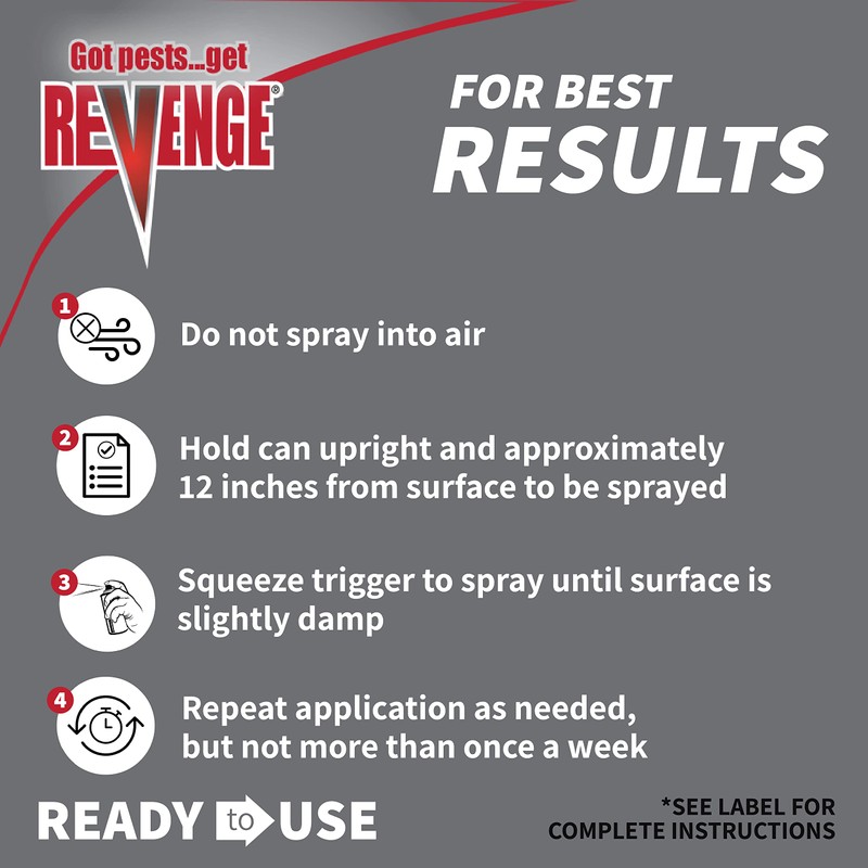 Bonide Revenge Spider Killer, 128 oz Ready-to-Use Spray, Long Lasting