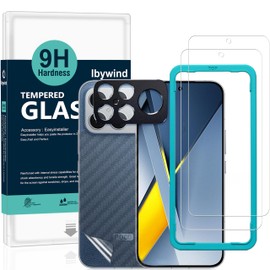Ibywind for Xiaomi Poco F8 Ultra/Redmi K90 Pro Max 5G Screen Protector,2 Pack,9H Hardness Tempered Glass and Camera Lens Protector,with Alignment Frame,Full Coverage,Bubble Free,Fingerprint Unlock