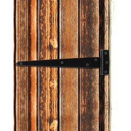 QWORK® 6Pcs T Hinges, Gate Hinges, Gate Hinges for Wooden Gates, 25Cm, with Screws, Black