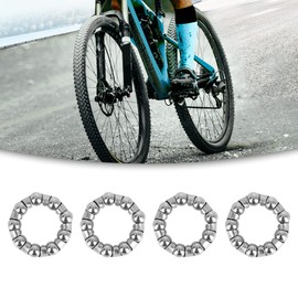 ACROPIX Bicycle Ball Bearings 29.5mm x 9 Balls Bicycle Bearing Cage Crank Bearings Silver Tone 4pcs