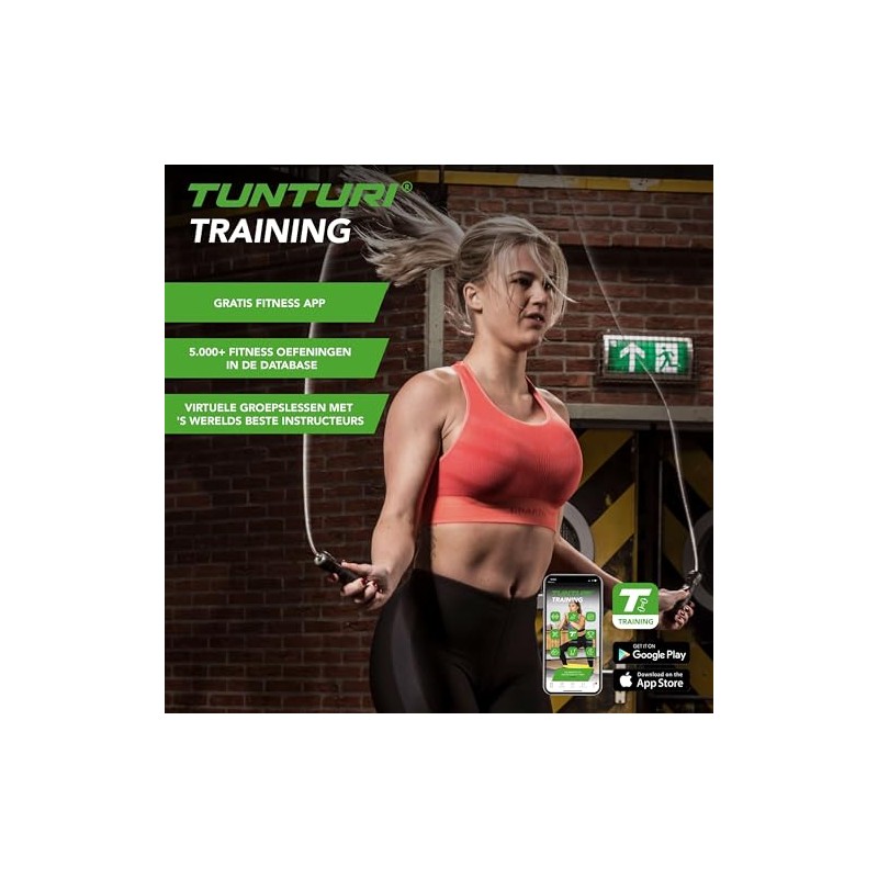 Tunturi Unisex Jump Leather Skipping Rope, Brown, One Size