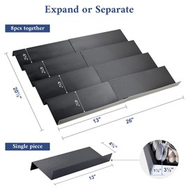 Mulush Metal Spice Rack Tray - Spice Drawer Organizer for Kitchen Cabinets Storage and Organization (Jars Not Included)