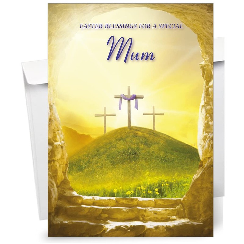 Mum Religious Easter Card - Christian Easter Card - A5