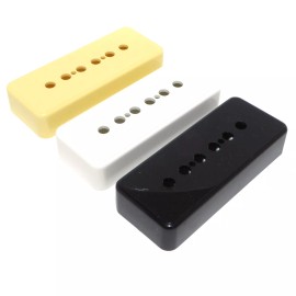 Black Dog Music P90 Soapbar Guitar Pickup Covers Black, White or Ivory 48mm & 50mm Pole Spacings - Black, 50mm (single)