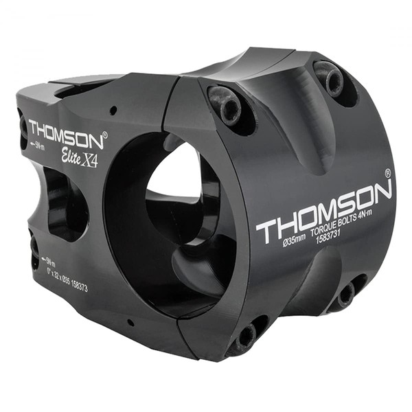 Thomson SME176 ELITE 35MM X4 Stem (1-1/8"), Clamp Diameter 1.4 inches (35.0 mm), Black, 1.3 inches (32 mm) (0°)