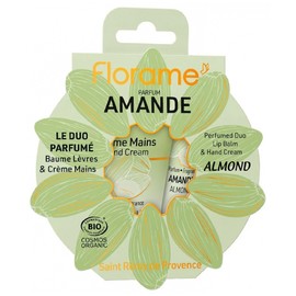 Florame Le Duo Parfumé Amande Lip Balm 15 ml + Organic Hand Cream 30 ml