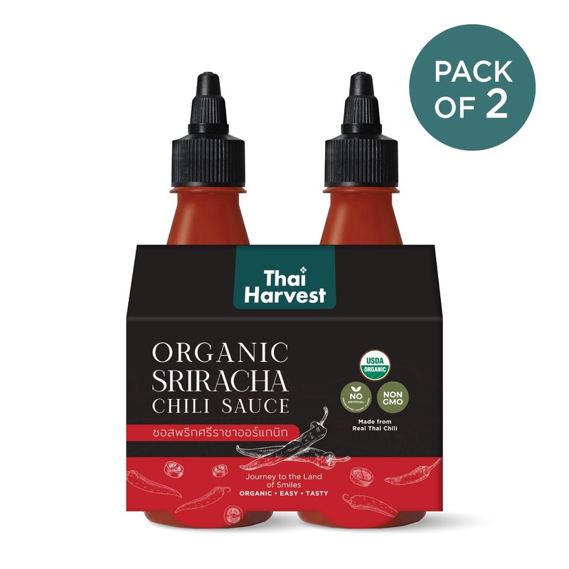 Thai Harvest Organic Sriracha Chili Hot Sauce (Pack of 2)