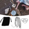 Tripod Pot Holder Stainless Steel Chain Portable for Outdoor Camping