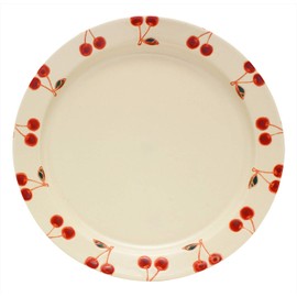 Hasamiyaki Kikusho Kiln Fruit Plate, Plate, Large, Approx. 9.4 inches (24 cm), Cherry