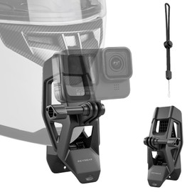 REYGEAK Helmet Chin Mount Clip Compatibility: Osmo Action 5 Pro, Osmo Action 4, Osmo Action 3,Compatible Hero13/Hero 12/Hero 11/10/9, insta-360 ACE pro 2