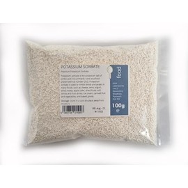 Potassium Sorbate 100g - E202 Preservative, Food Grade for Wine Making Supplies, Brewing, Mead - Premium Food Preservative Stabilizer for Preserving Jam, Cakes