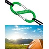 ALPLAKE ® - Pack of 4 Material Carabiners, Double Carabiner,