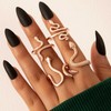 Sttiafay Punk Snake Rings Set Gold Snake Finger Ring Stacking