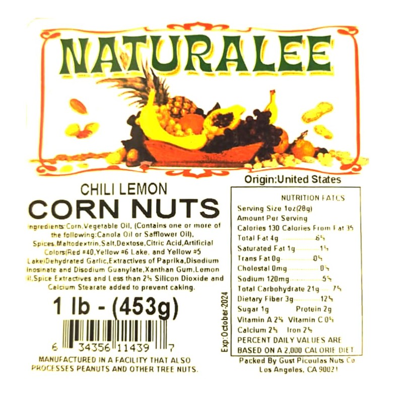 Naturalee Corn Nuts 2 lb - Chili Lemon - High
