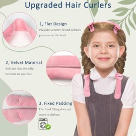 Gwabee- Rizadores de pelo para dormir, diadema rizadora sin calor, diadema suave para rizos durante la noche con gorro de satén,
