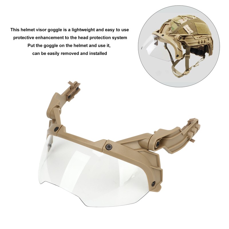 Helmet Goggles for MICH PC Adjustable Visor Goggle with Transparent