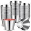 110 Pcs 1.5 oz Metal Ramekins Dipping Sauce Cups Stainless
