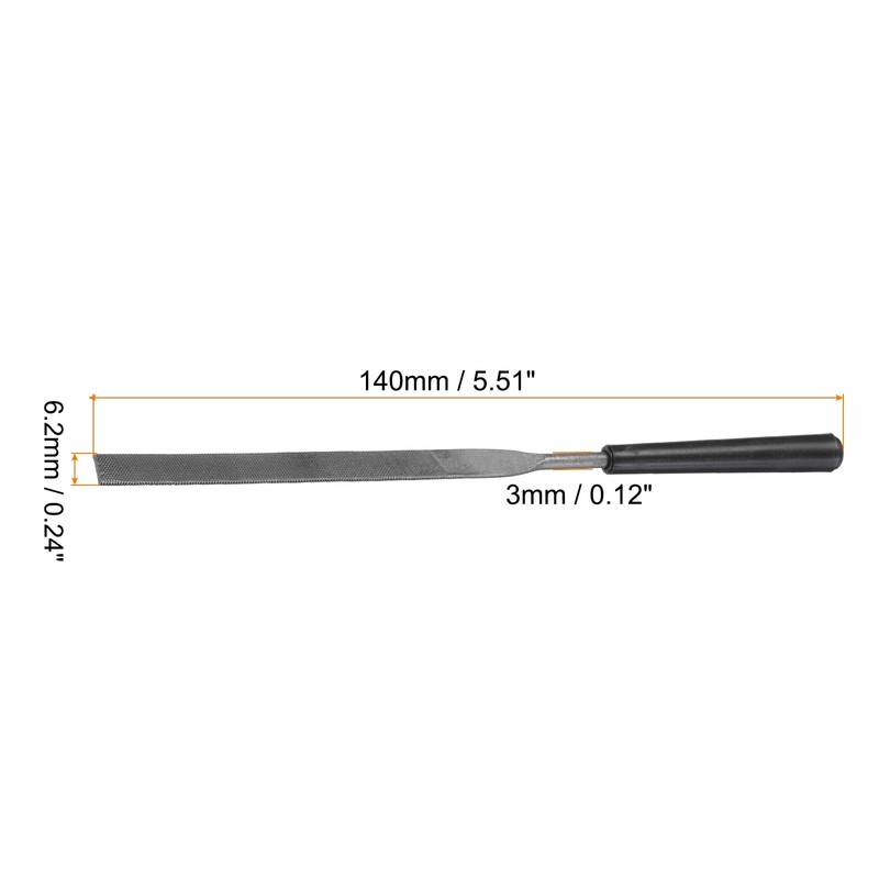 sourcing map 20pcs Second Cut Steel Flat Needle File with