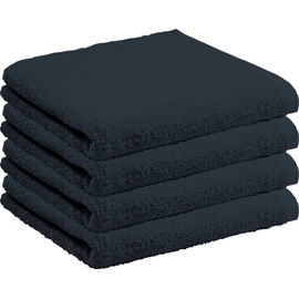 REDBEST Duschtuch Oceanside 4er-Pack Walk-Frottier schwarz Größe 70x140 cm