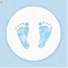 40 Napkins Blue Baby Boy Shower Feet Birth Christening Table