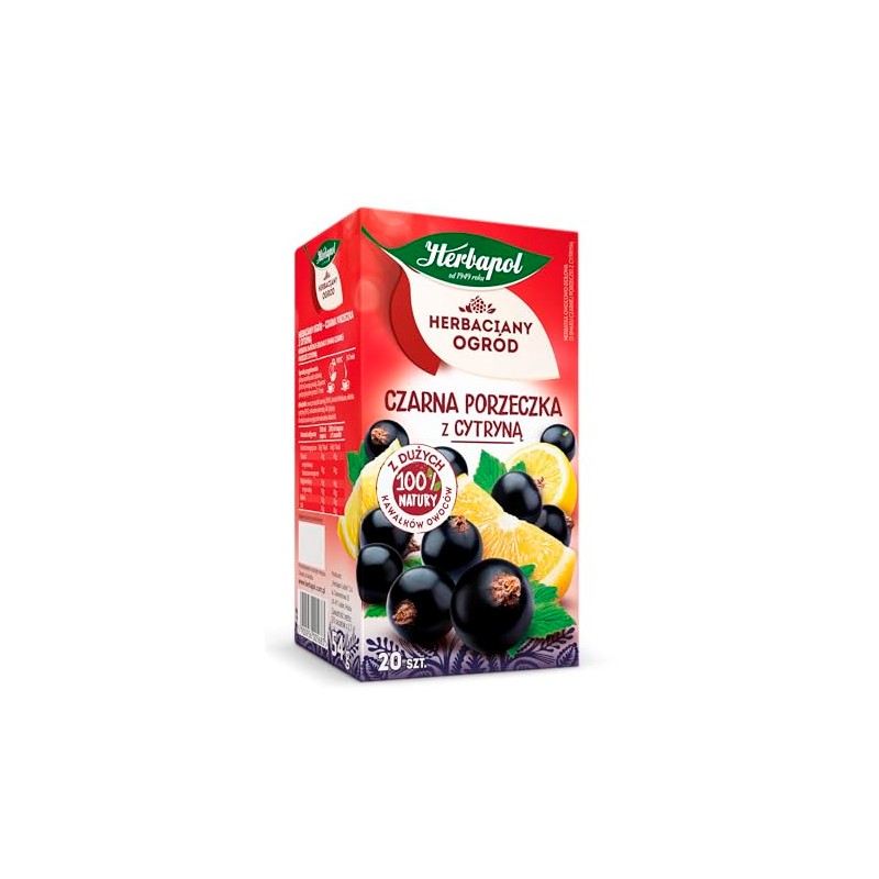 Blackcurrant & Lemon Tea Natural Pure And Refreshing Herbal Fruit