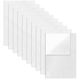 Bonsicoky 10 Pack Self Adhesive Felt Sheets - White Felt Fabric with Adhesive Backing - Peel and Stick Felt Sheet for Arts Crafts DIY and Decorations - A4 Size(8" x 12")
