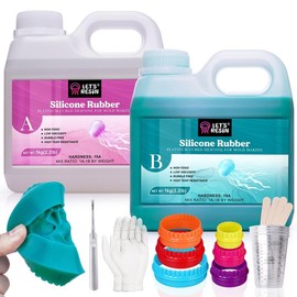 LET'S RESIN Silicone Mold Making Kit 10A,Liquid Silicone Food Grade for Mold Making, Extra Soft & Elastic Silicone Rubber, Ideal for Casting Resin Molds,3D Silicone Molds (Jade Green ) - LET'S RESIN - Type: 70.5oz