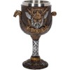 Nemesis Now Valhalla Goblet 17cm, Resin w/Stainless Steel Insert, Brown,