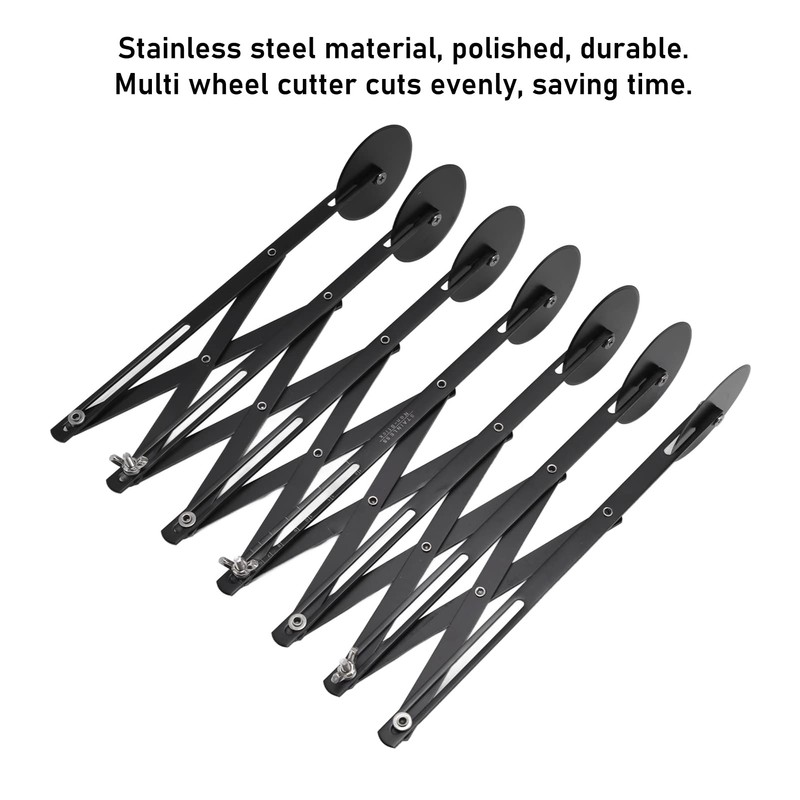 MUNEFE 7 Wheel Pastry Cutter, Multi Wheel Pastry Roller Cutter,