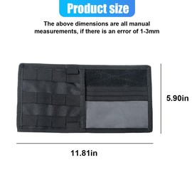 ZIMISI Car Molle Sun Visor Panel Organizer, Nylon Storage Bag with Elastic Strap, Tactical Organizer Holder Pouch for Card, Pen, Sunglass, Universal Interior Accessory for Car, SUV, Truck (Black)