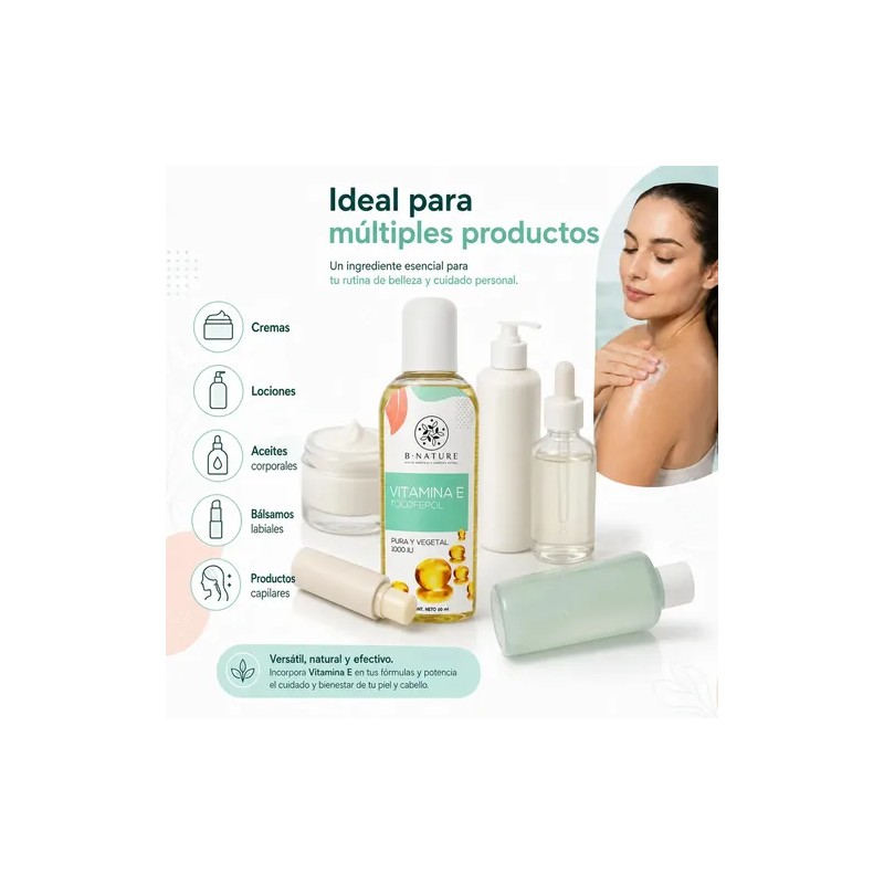 Vitamina E Pura B Nature 60 Ml Para Cosmética Y