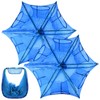 2 Pcs Foldable Fishing Trap Collapsible Hexagon 6 Hole Fishing