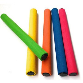 KIKEEP Track and Field Relay Batons Sticks Assorted Color Relay Running Race Batons Sticks Foam Relay Running Baton 5 Pack Track & Field Sticks