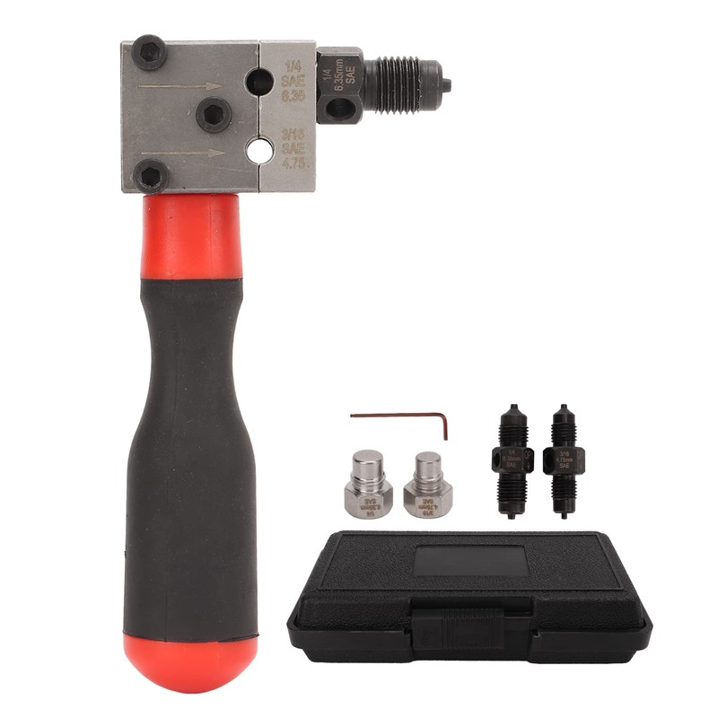 Brake Pipe Flaring Tool 1/4" 3/16" Single Double Flare Kit